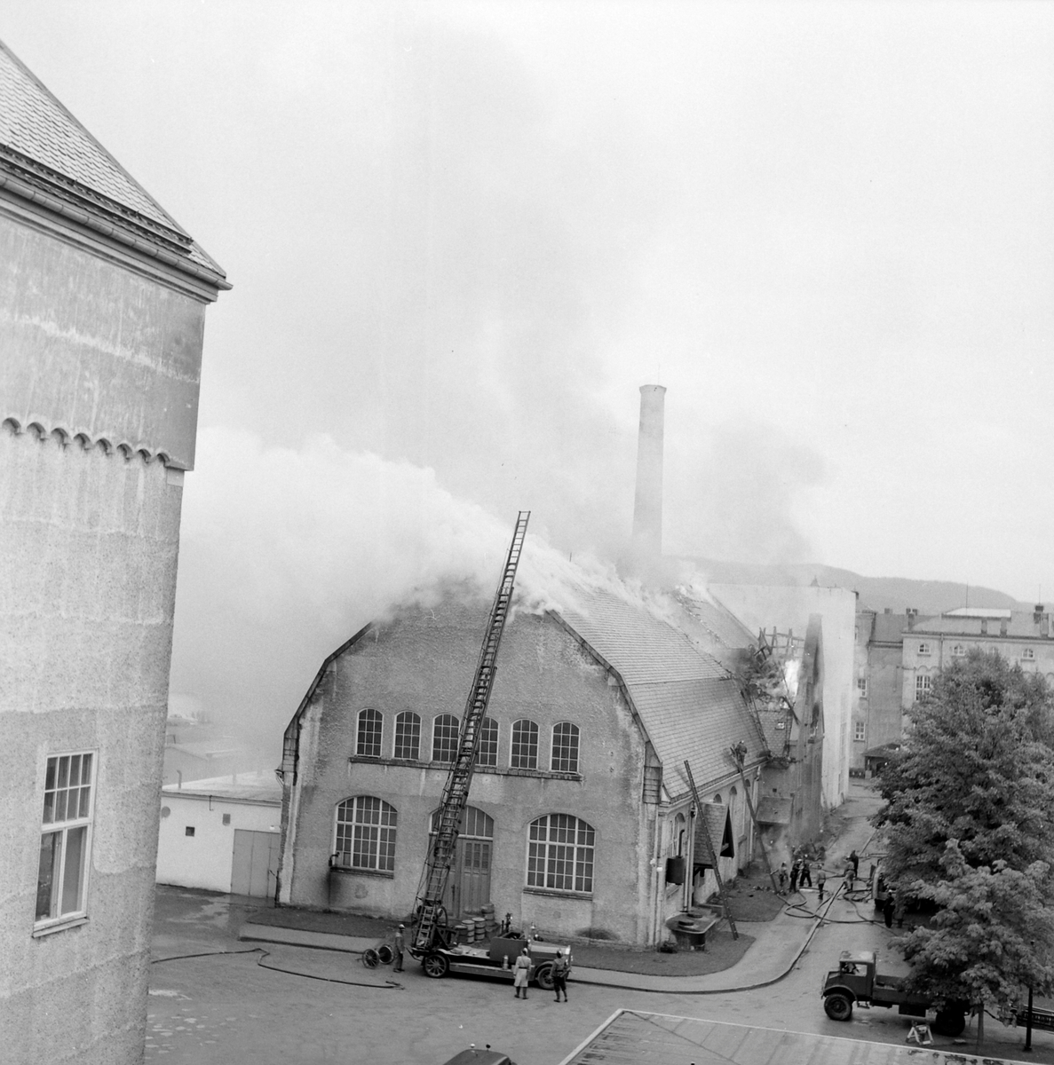 Storbrann i varmekraftlaboratoriet til NTH