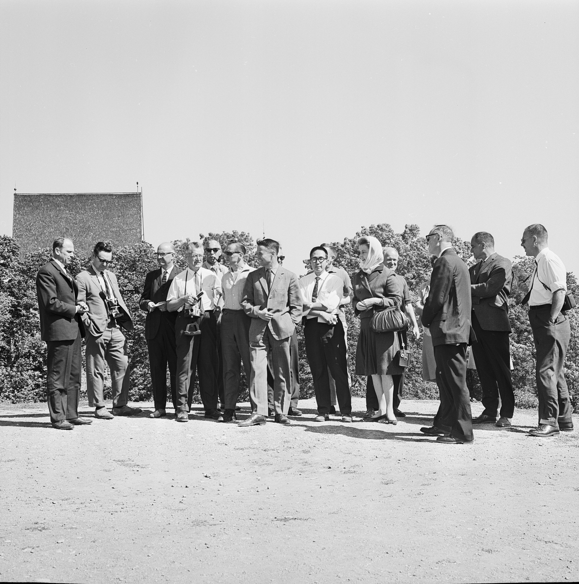 Amerikanska museimän på besök, Gamla Uppsala 1965