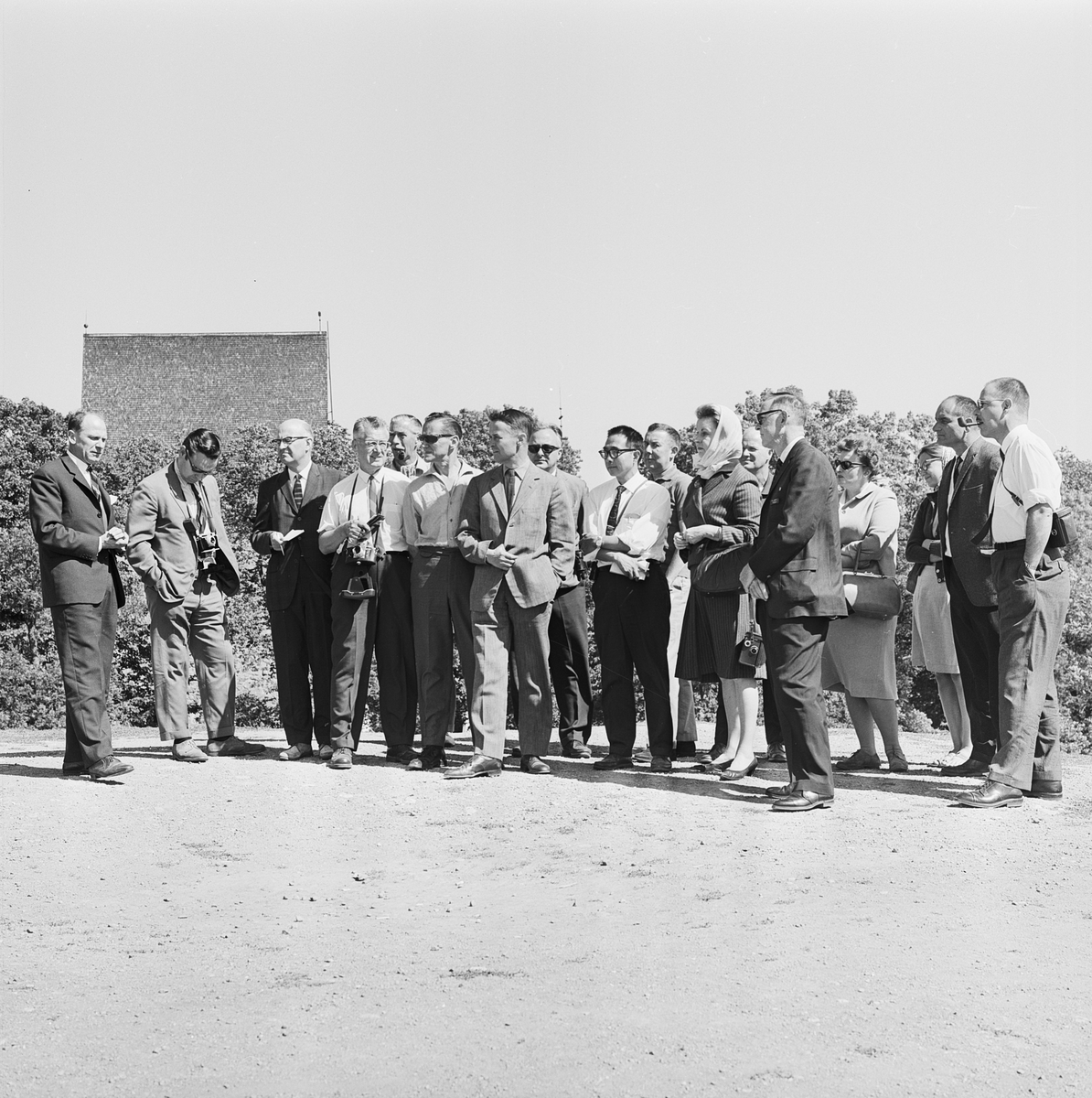 Amerikanska museimän på besök, Gamla Uppsala 1965