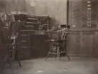 Luleå gamla Telegrafstation år 1900. Interiör.