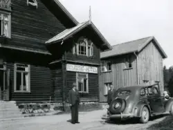 Avreise frå Bolkesjø Hotell under Kornrådets reise i Telemar