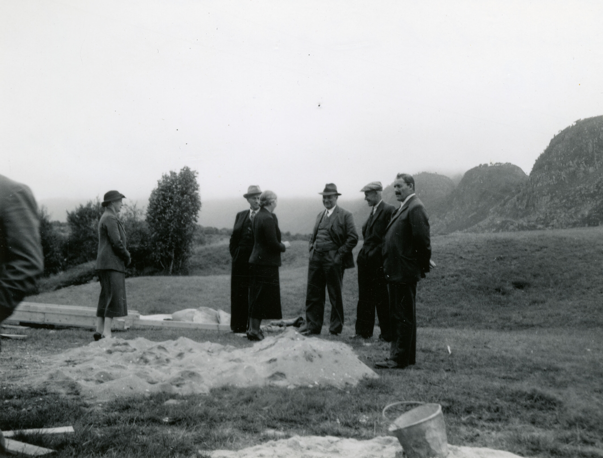Kornrådet under befaring på bureisingfelt i Fræna og Hustad 20. august 1938.