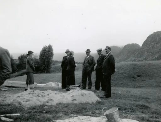 Kornrådet under befaring på bureisingfelt i Fræna og Hustad 20. august 1938.