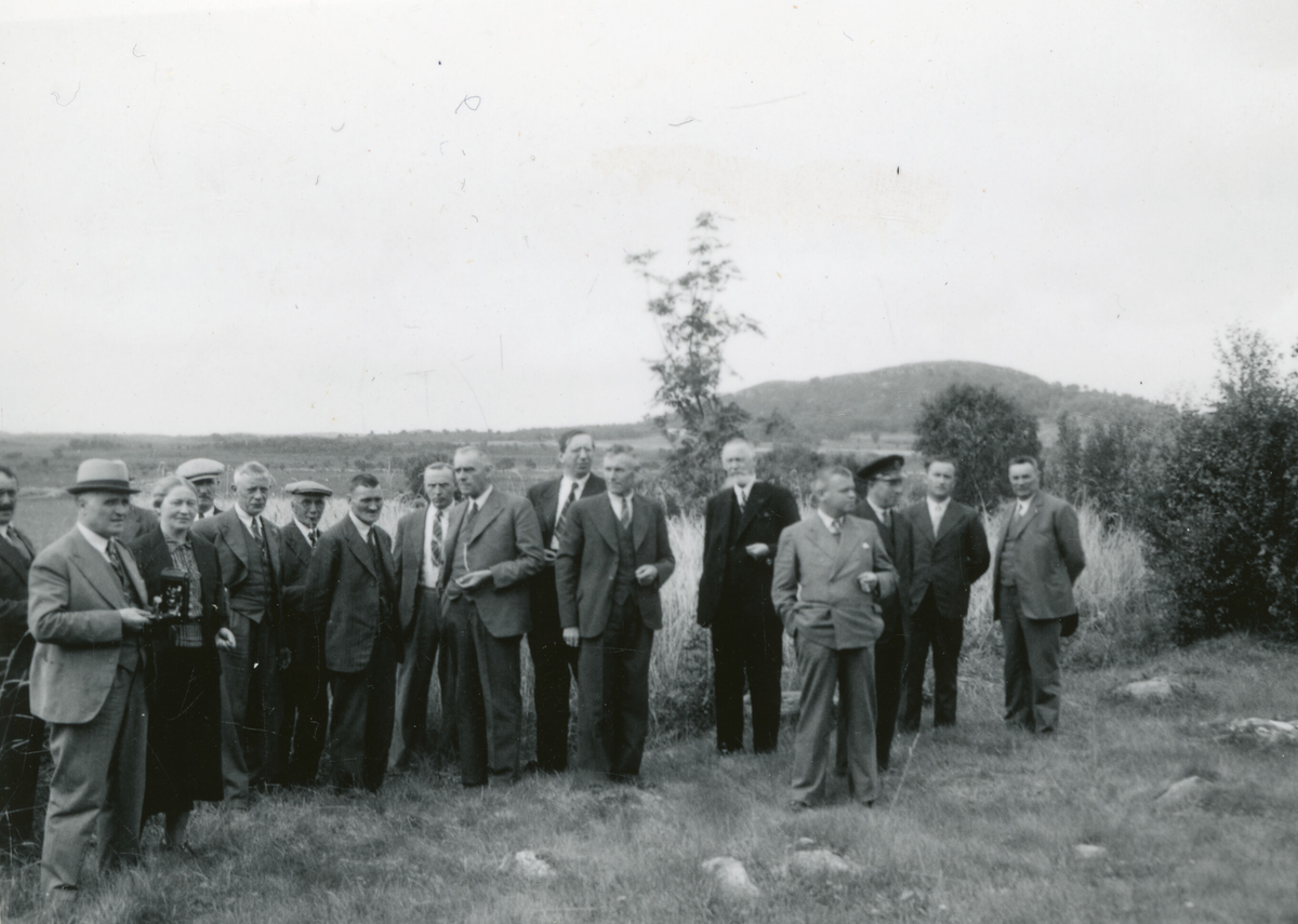 Kornrådet under befaring på bureisingfelt i Fræna og Hustad 20. august 1938.