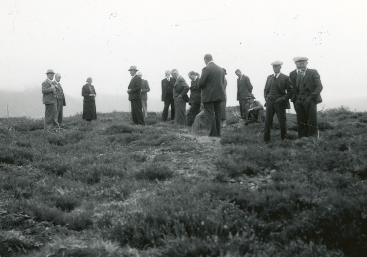 Kornrådet under befaring på bureisingfelt i Fræna og Hustad 20. august 1938.