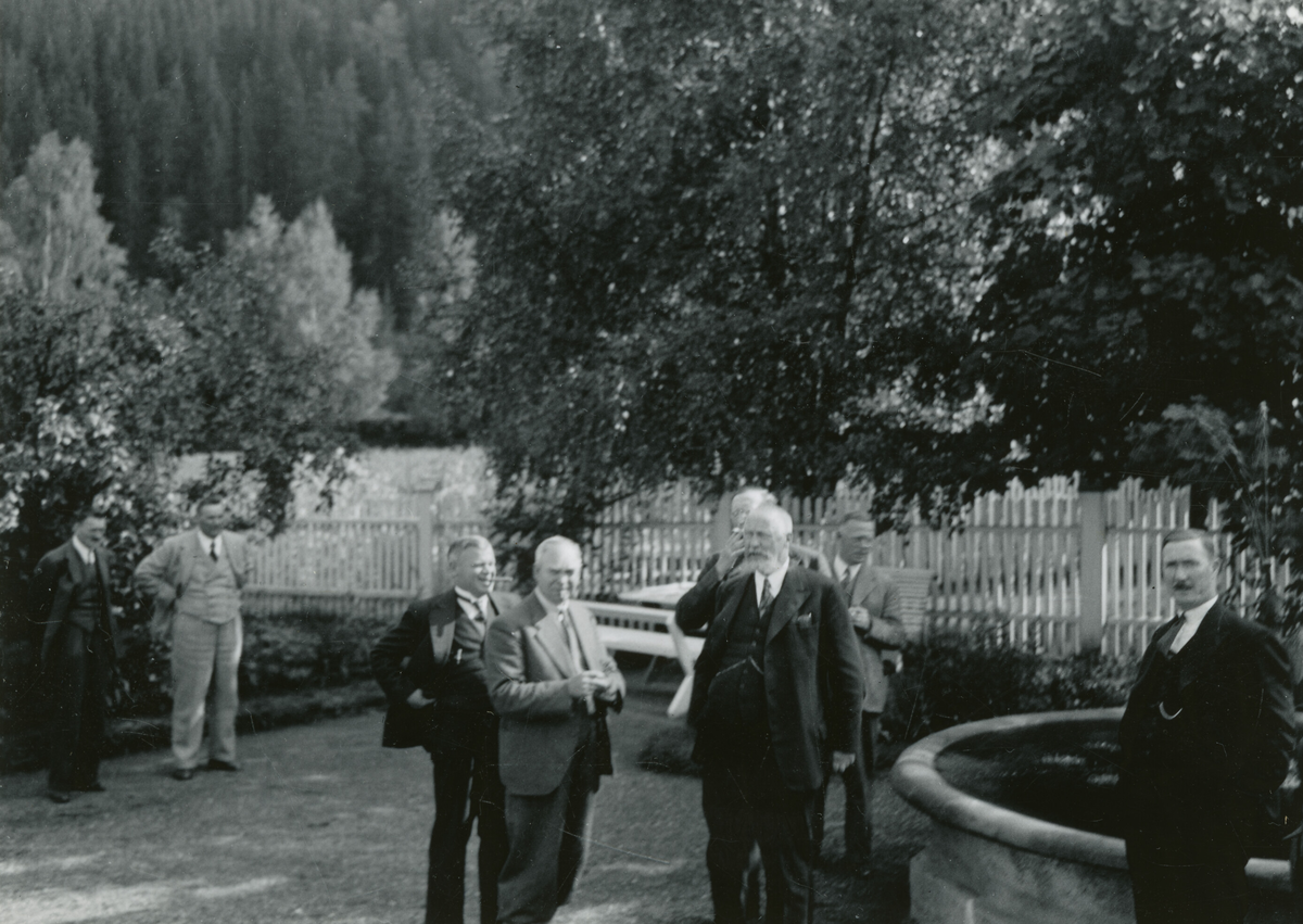 Kornrådet på besøk på Veigård i Bagn 17. august 1935.  