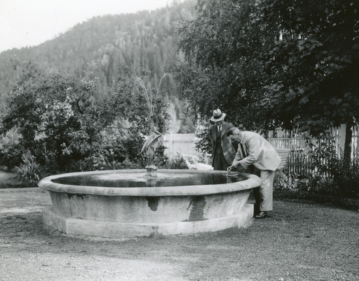 Kornrådet på besøk på Veigård i Bagn 17. august 1935.  