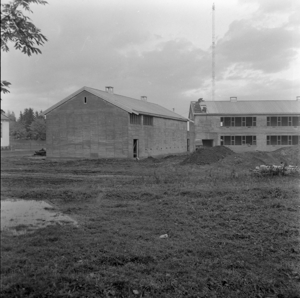 Strinda Framhaldsskole under bygging