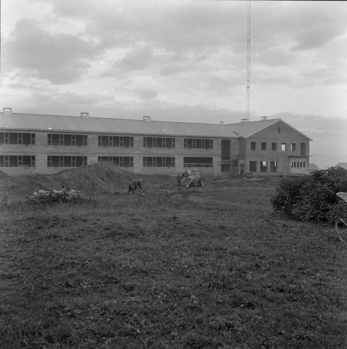 Strinda Framhaldsskole under bygging