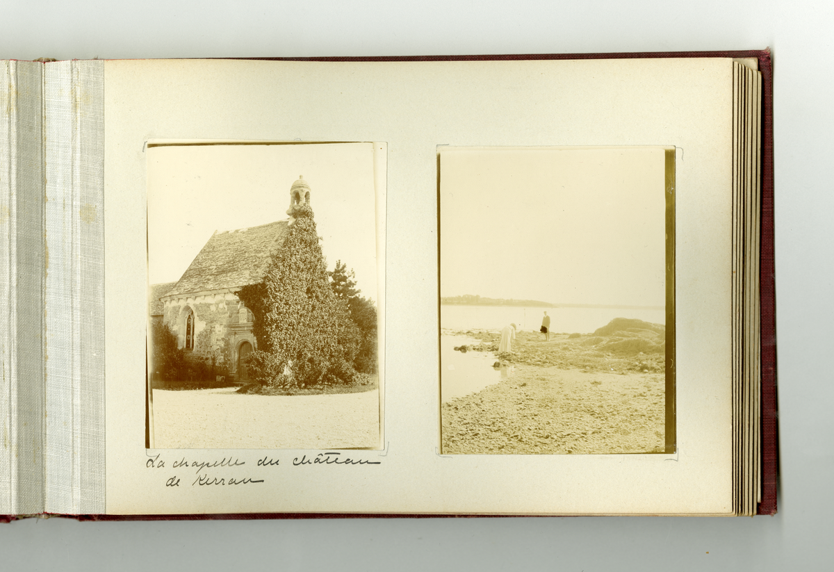 Fotoalbum tilhørende familien Aall på Ulefos hovedgård (Ulefos, Telemark). 

Fotoalbum med bilder av familieliv, reiser, Ulefos hovedgård, familien Aall, hjem, utland,  vinter, jul, vennskap, skøyter, dans, m.m.