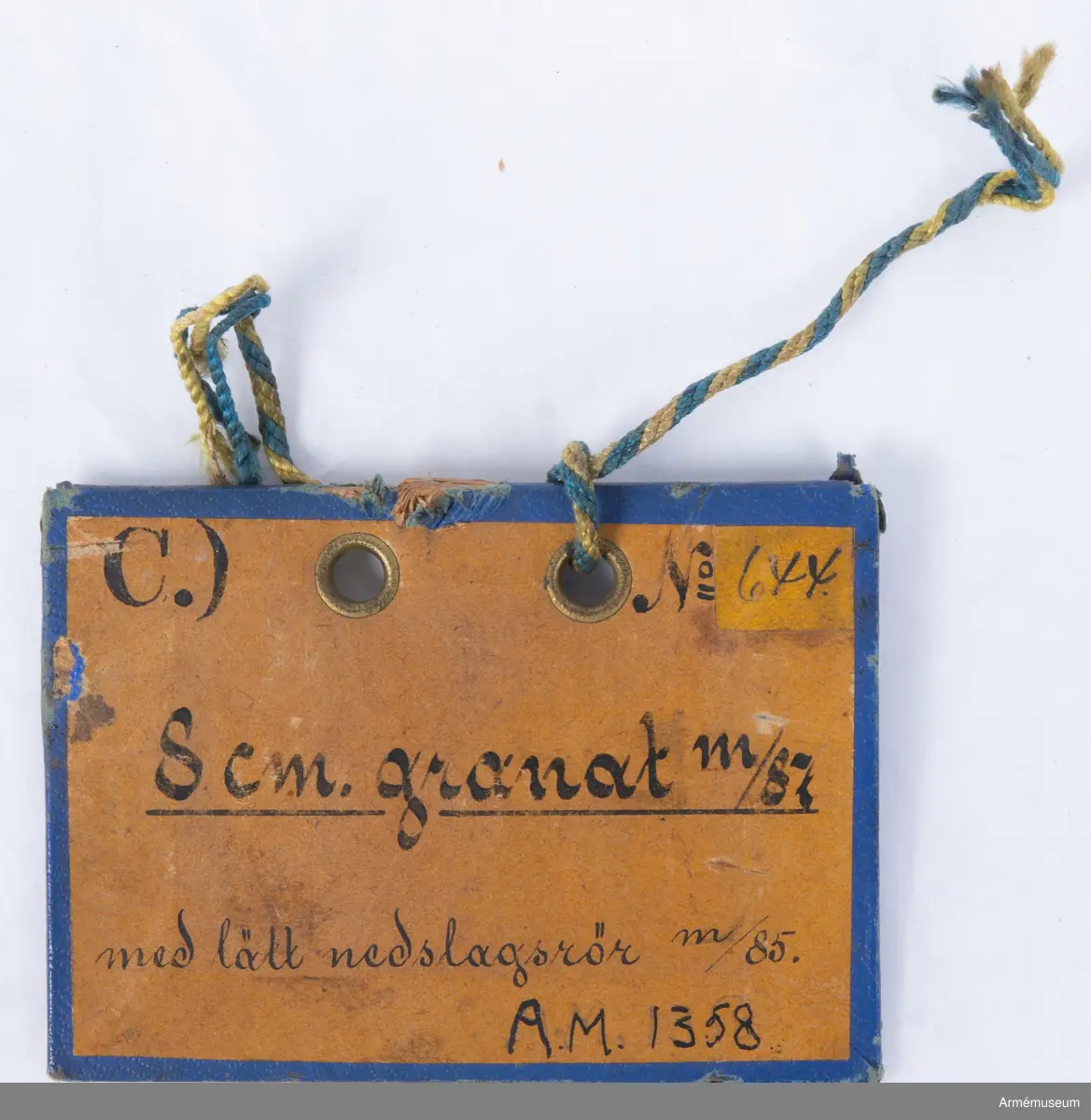 Genomskuren, med lätt nedslagsrör m/1885.