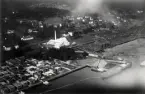 Flygfotografi över Tunadals sågverk, Sundsvall.