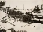 Stockholms Superfosfat Fabriks AB, Ljungaverk. Tuben under byggnad.