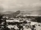 Stockholms Superfosfat Fabriks AB, Ljungaverk. Vy över fabriken och samhället.