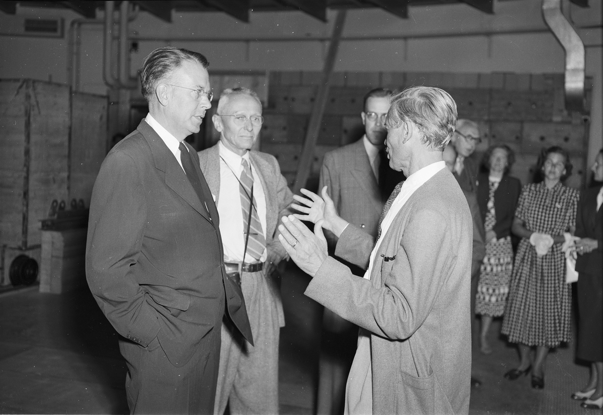Amerikanska professor Lawrence besök på Gustaf Werners institut, Uppsala 1951