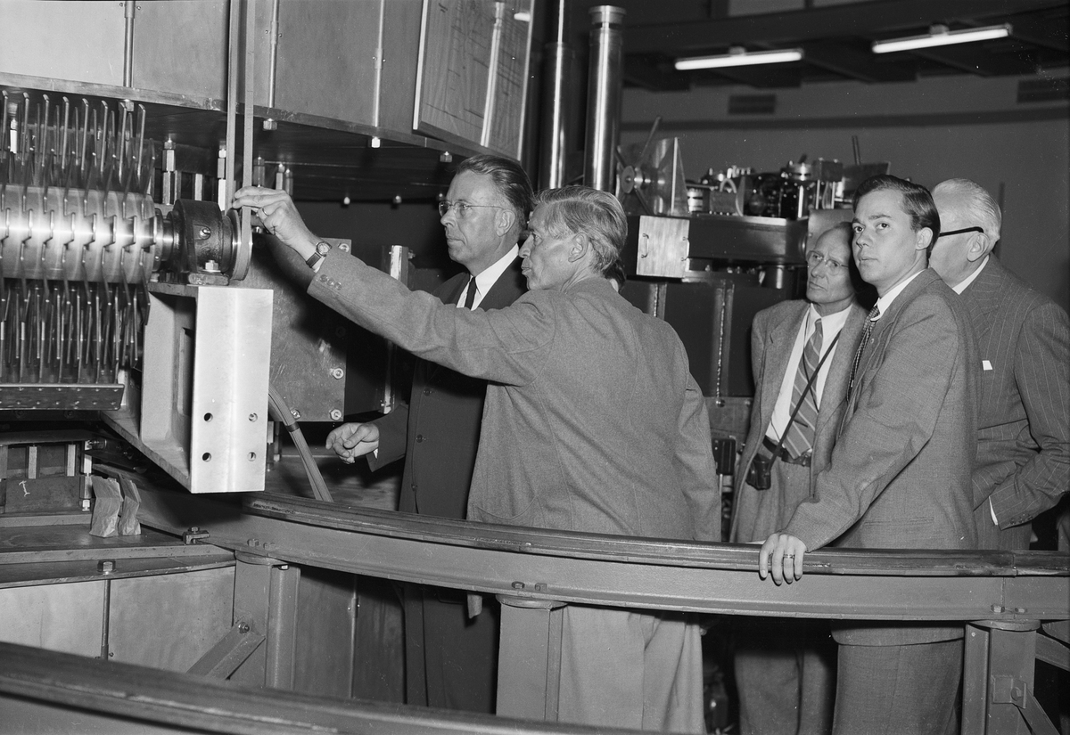Amerikanska professor Lawrence besök på Gustaf Werners institut, Uppsala 1951