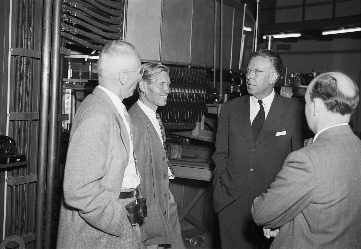 Amerikanska professor Lawrence besök på Gustaf Werners institut, Uppsala 1951