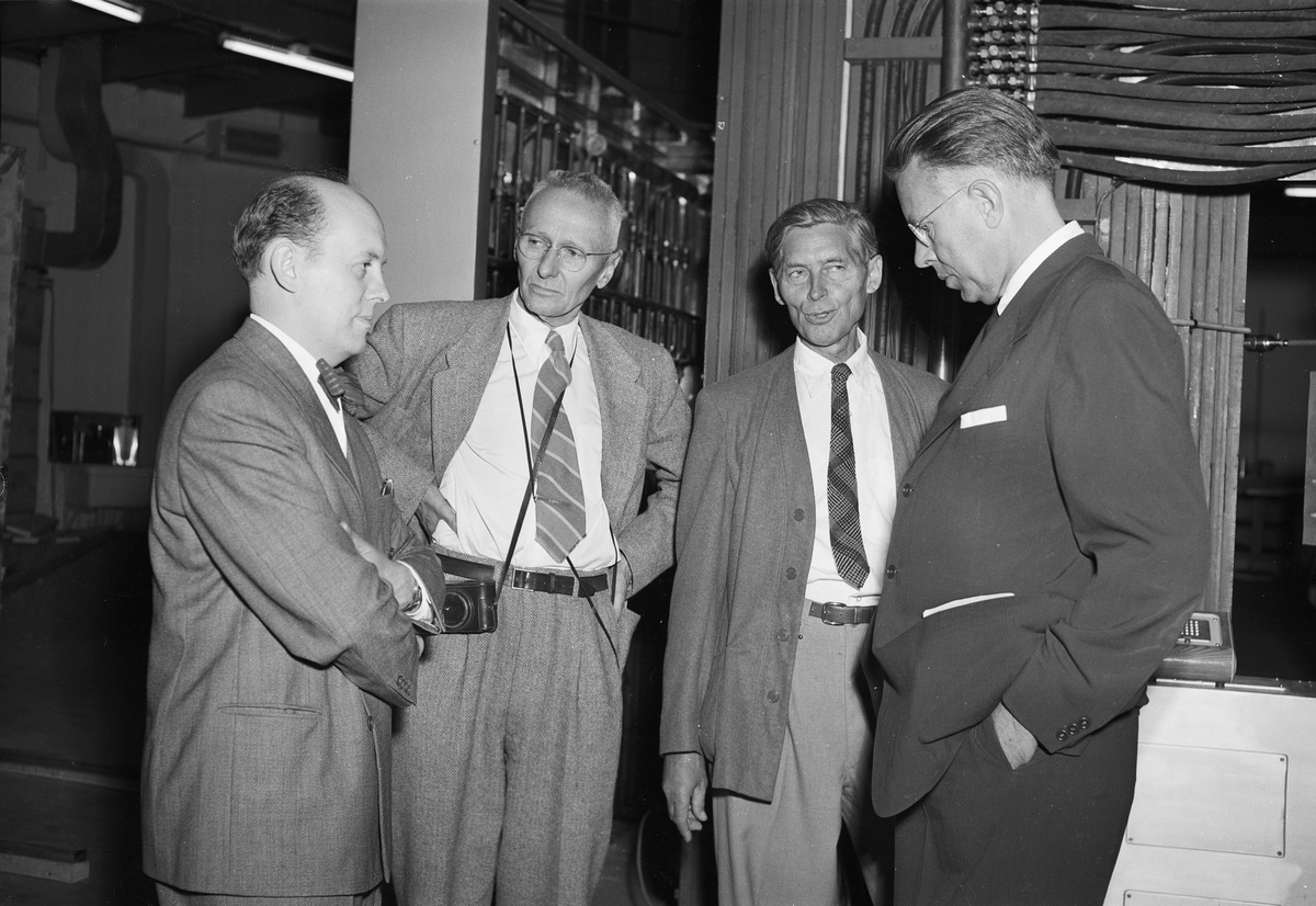 Amerikanska professor Lawrence besök på Gustaf Werners institut, Uppsala 1951