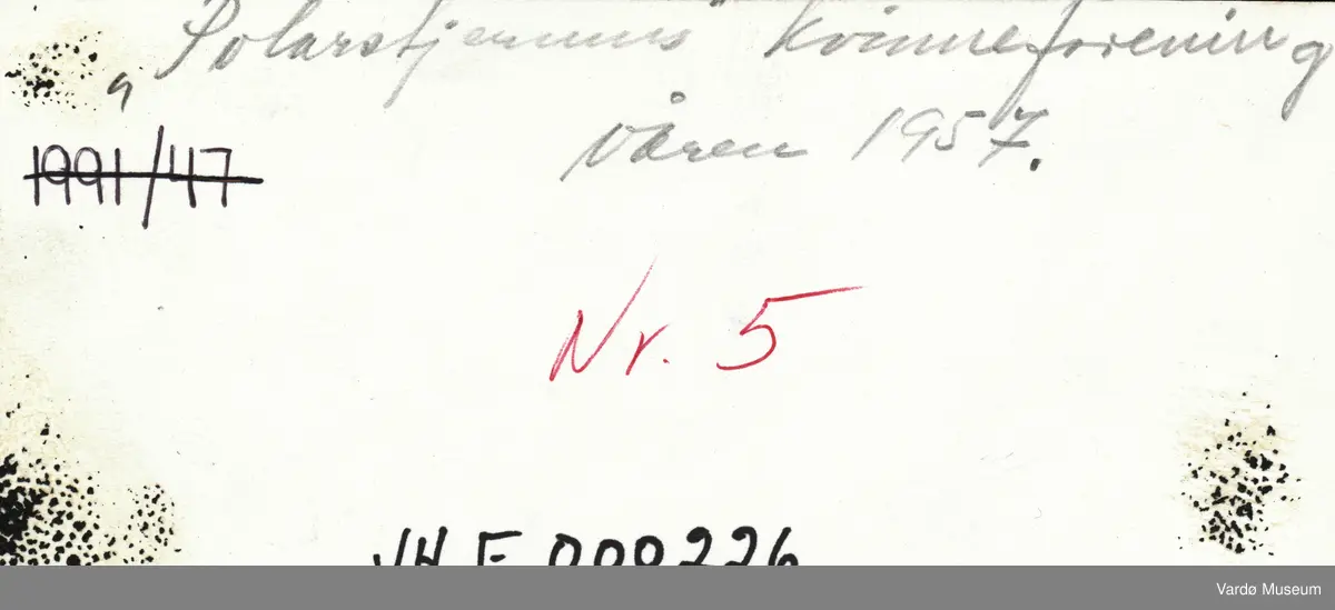 Avholdsforeningen "Polarstjernen" kvinneforening i Vardø, våren 1957.