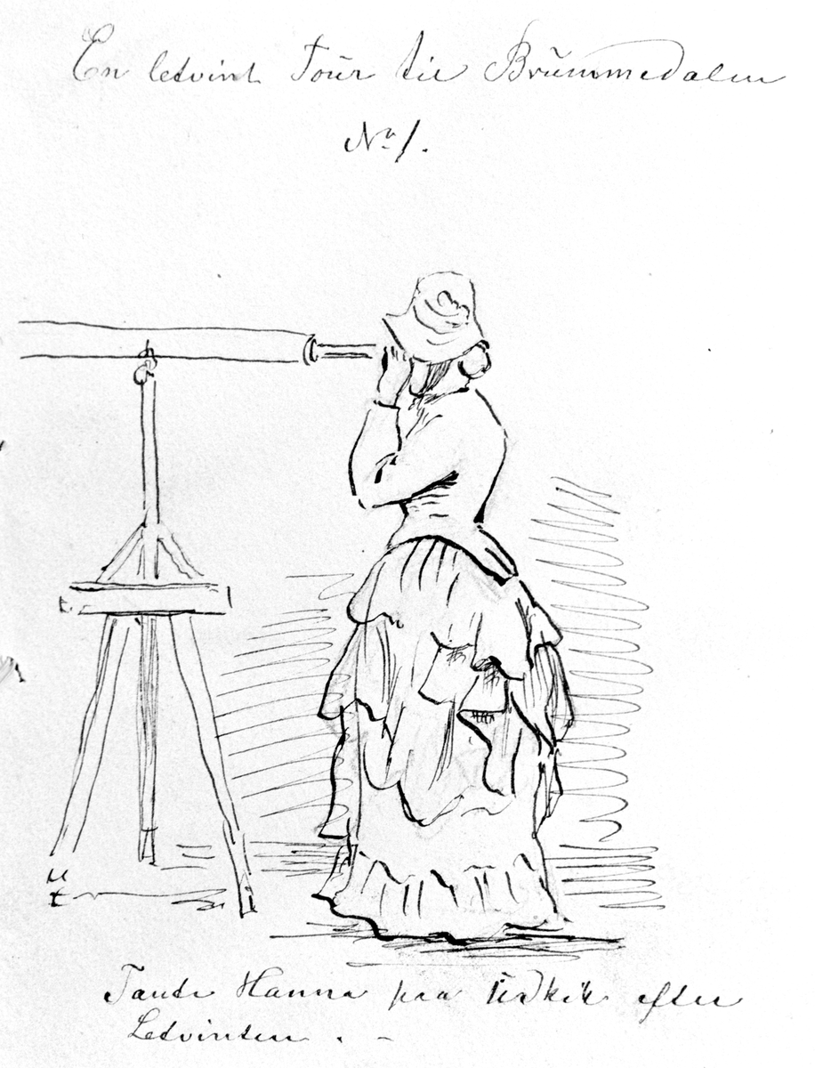 Ringsaker, Nes, Grefsheim gård, tegninger av Carl Fredrik Diriks (1814-1895), 