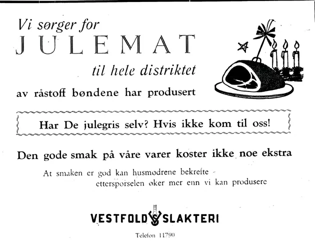 Annonse fra 1960.