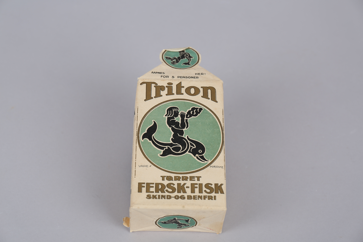 Emballasje papir for Triton TØRRET FERSK-FISK.