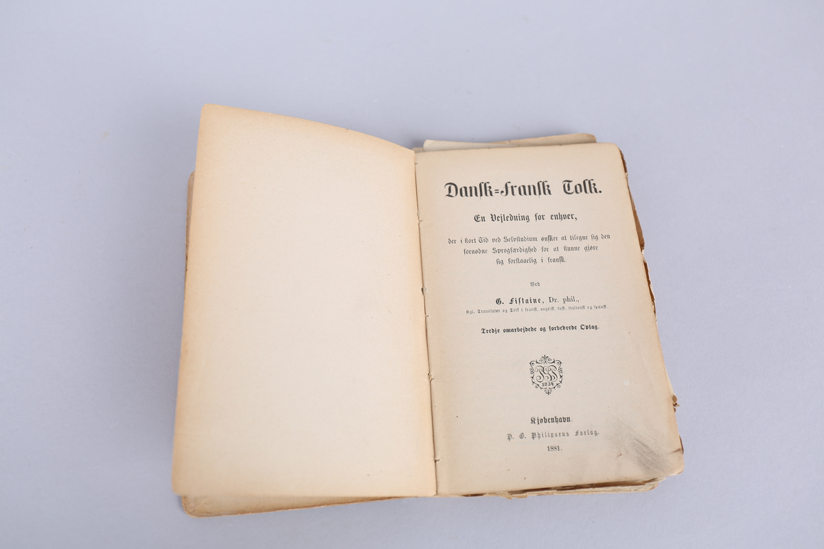 Dansk-Fransk Tolk. Heftet