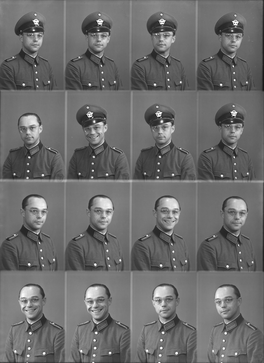 Portrett av en tysk soldat i uniform, Halden, august 1940. 
Bestillers navn:  Wolf. Wagner.