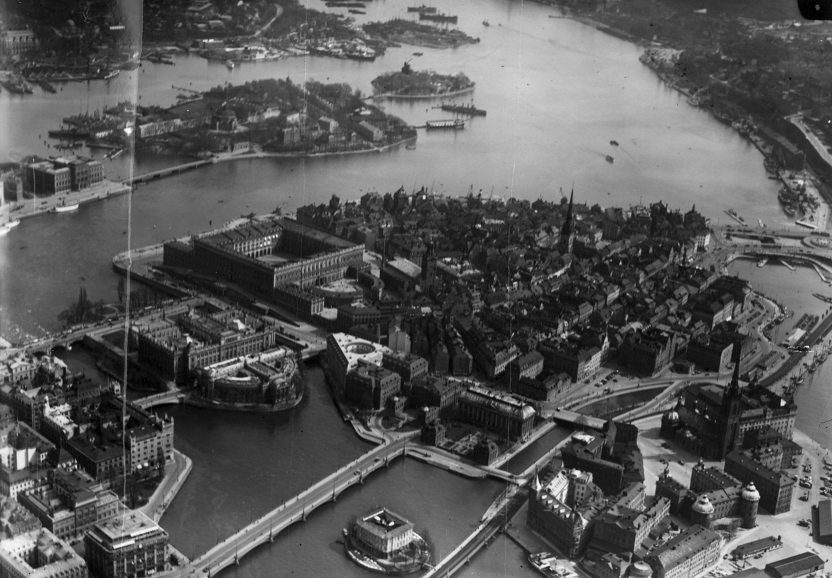 Flygbild över Gamla stan.