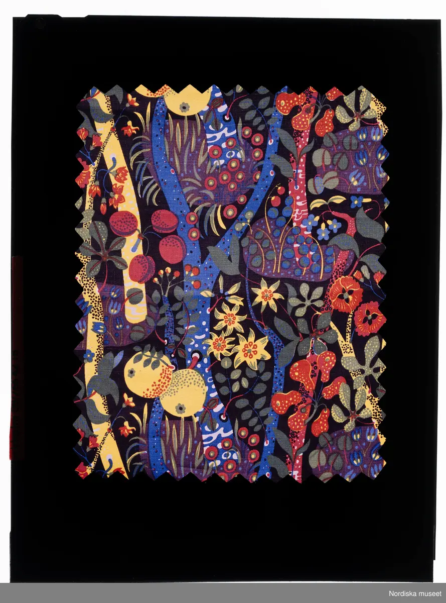 Textil "Tre öar i Svarta havet", av Josef Frank 1936, för Svenskt Tenn.