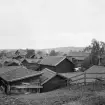 Falun, från varp söder om urlakningen, små gyttrade gårdar vid Gamla herrgården 1921.