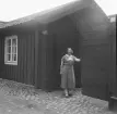 Falun, gammal gård i hörnet av Engelbrektsgatan och Herrgårdsgränd 1934.
