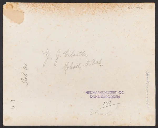 Stort  gruppebilde av mennesker med det norske og det amerik