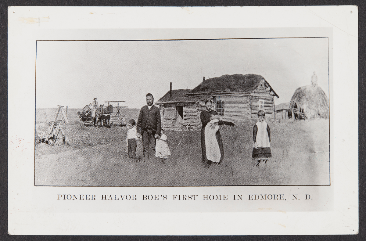 Pioneer Halvor Boe's first home in Edmore, ND.
Nord for Devils Lake. De første nordmenn i
Ramsey kom i 1882