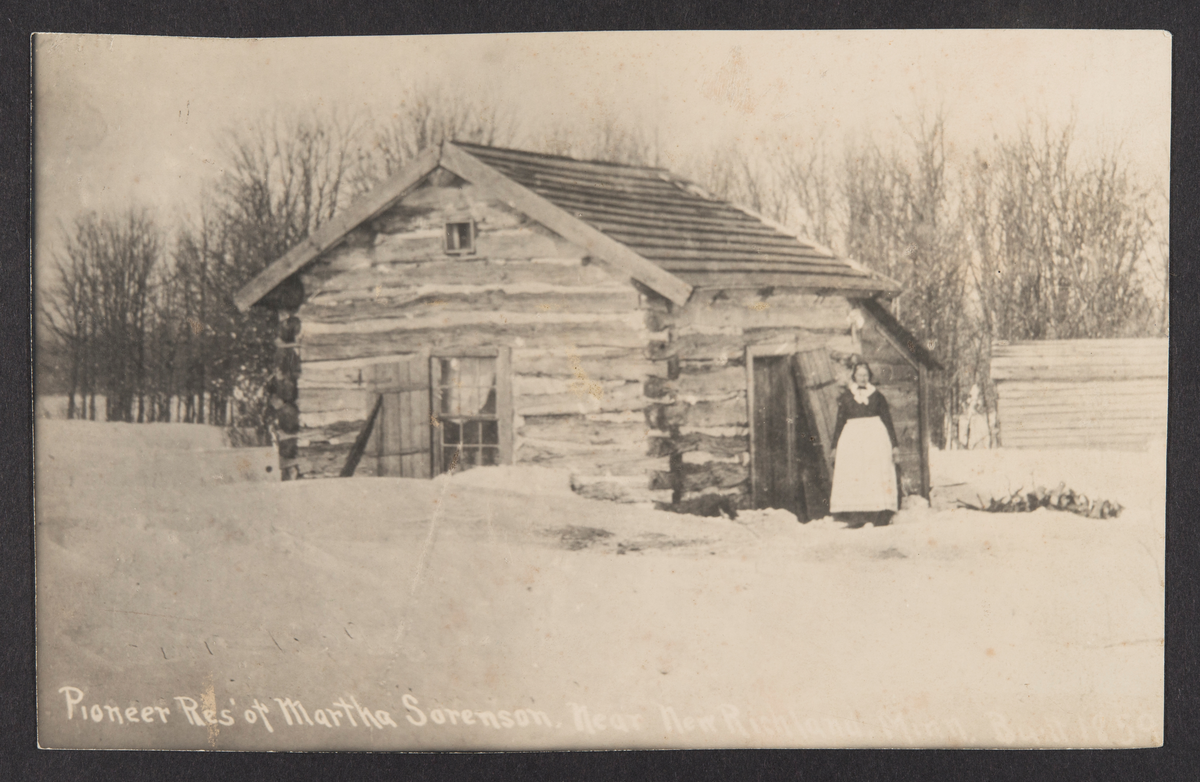 Pioneer Residence of Martha Sorenson, near New Richland,
Minn. 1859.