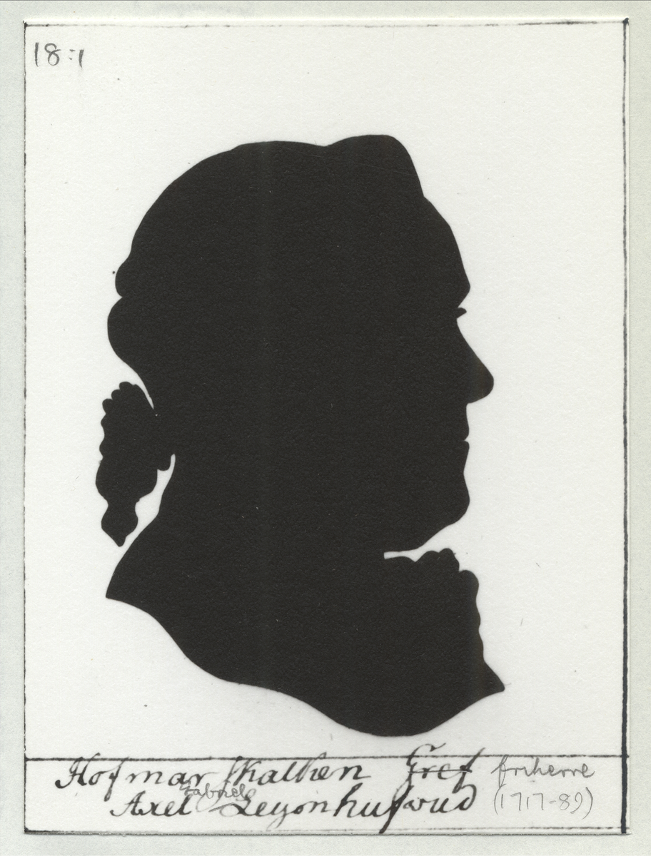 Silhuettporträtt. Utförda av Olof Bernhard Schalin c:a 1771-1774. (Huvudsakligen Karlskrona-och Norrköpingsbor). Fotona uppklistrade på papper i svart pärm. Okänt var originalen finns. Namnregister medföljer albumet.