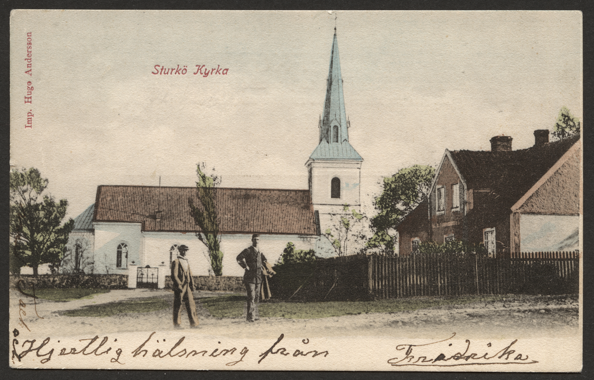 Vykort på Sturkös kyrka