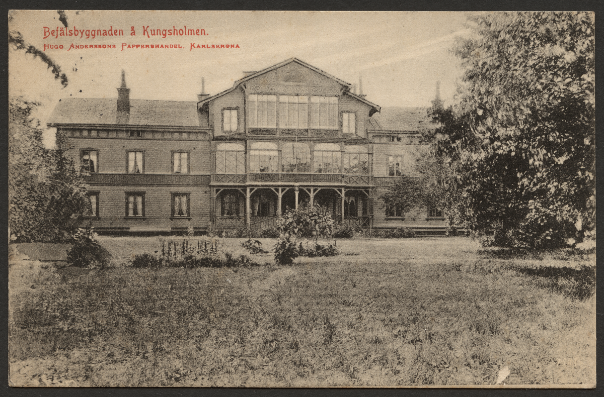 Befälsbyggnaden å Kungsholmen.