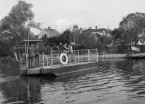 Sommaren 1954 blev färjan över Stångån avgiftsfri. Detta gjorde att många fler åkte med färjan från Frejagatan till Pumpgatan (Stångåns östra sida).
Fotot är taget i september 1954 från den västra stranden. Passagerarfärja. Stångån. Transport.

...

385 bilder om Linköping på 1950-talet från tidningen Östgötens arkiv. Framtidstro och optimism är ord som sammanfattar Linköping på femtiotalet. Årtiondet innebar satsningar för att förbättra linköpingsbornas livsvillkor. Bostadsfrågan och trafiklösningarna dominerade den lokalpolitiska agendan.
Bilderna digitaliserades år 2013.