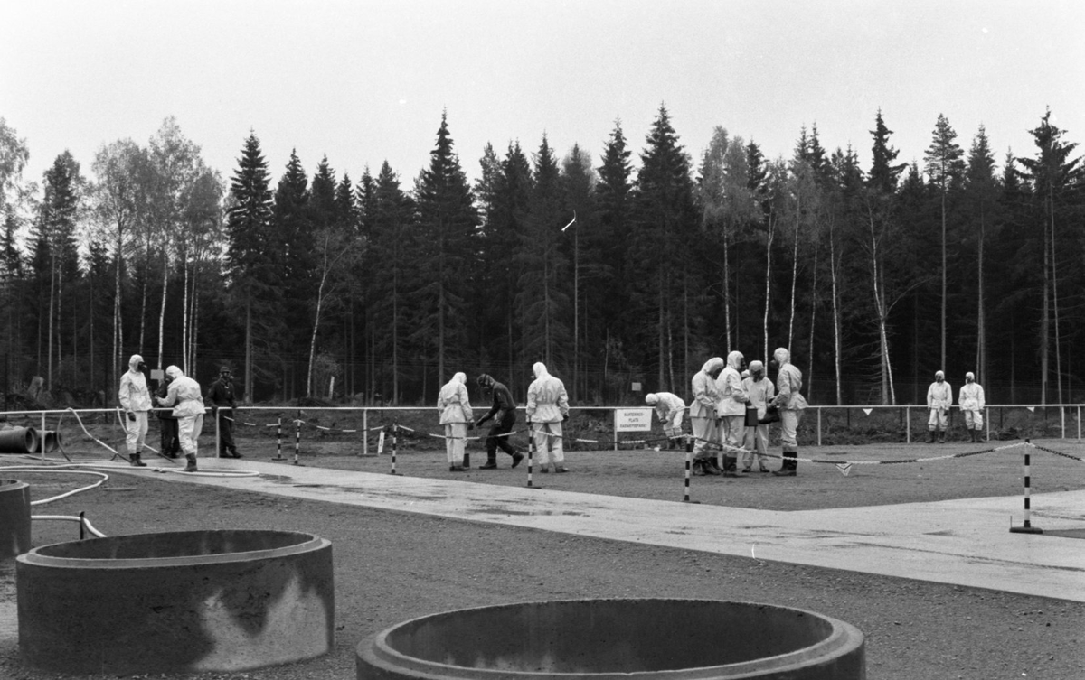 Första övningen på den nya ABC-banan i Skövde 1989-10-23.