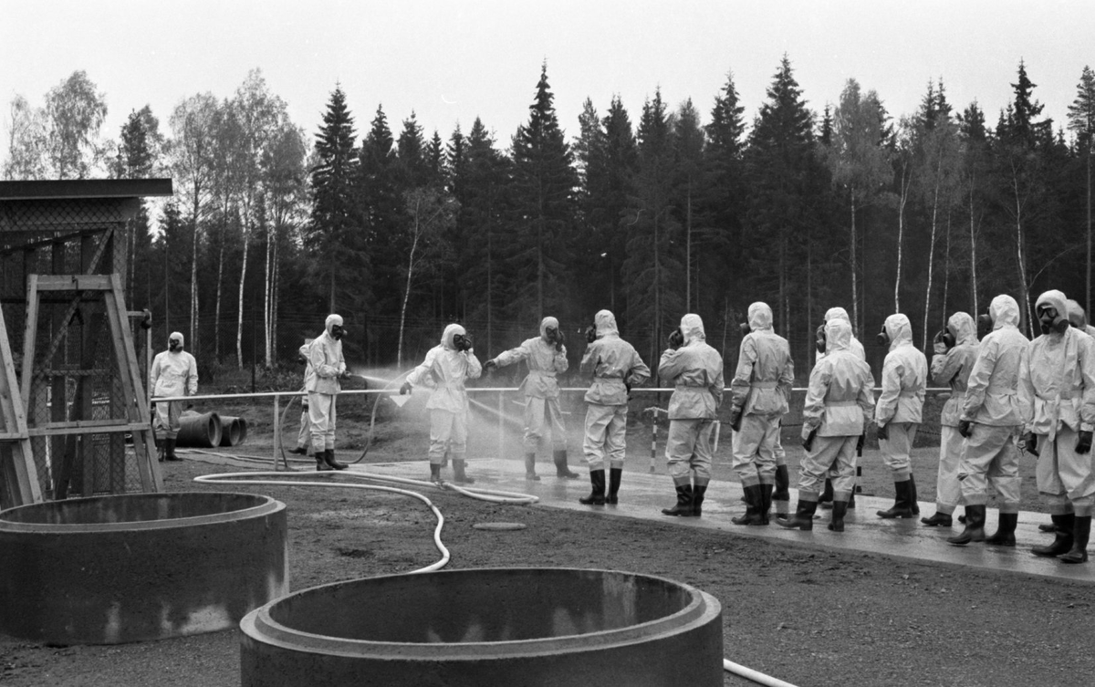 Första övningen på den nya ABC-banan i Skövde 1989-10-23.