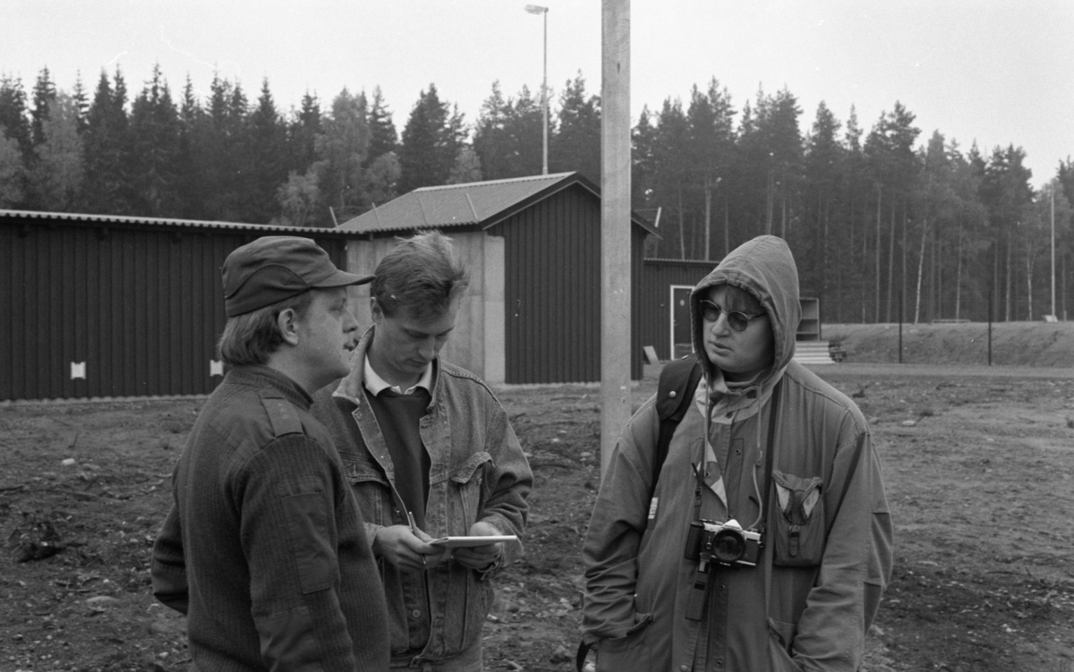 Första övningen på den nya ABC-banan i Skövde 1989-10-23.