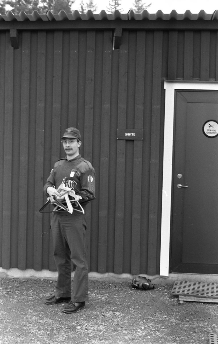 Första övningen på den nya ABC-banan i Skövde för Räddningsverket hösten 1989. Tor-Leif Runesson.