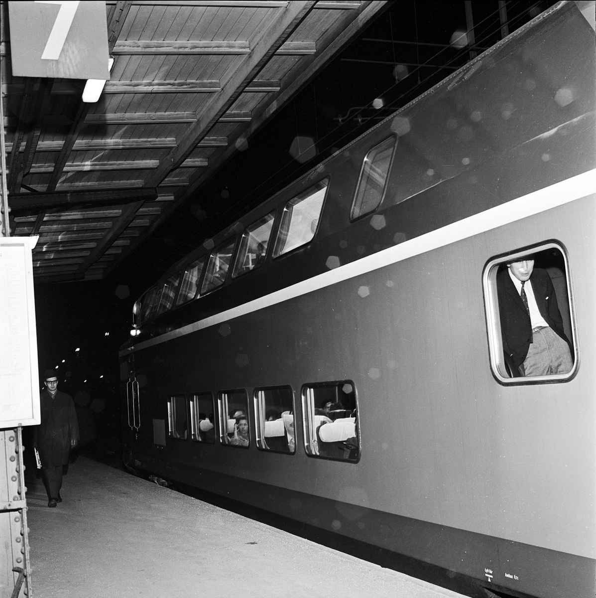 Dubbeldäckat tåg till Uppsala 1967