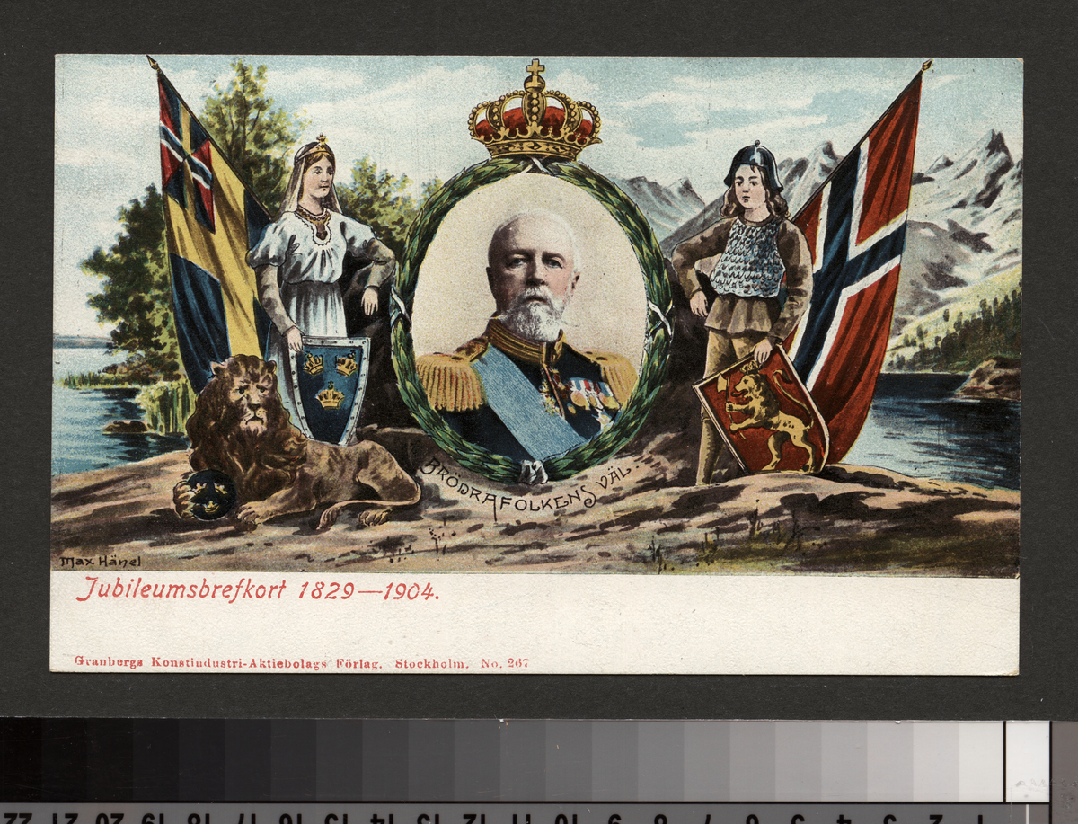 Max Hänet [konstnär]
Jubileumsbrefkort 1829-1904.
Granbergs Konstindustri Aktiebolags Förlag. Stockholm Nr 267