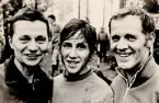 Regementsmästerskap, terränglöpning, 1969. 
Fr.v.: Lennart Löfgren, Peter Maurin, Gösta Olsson.