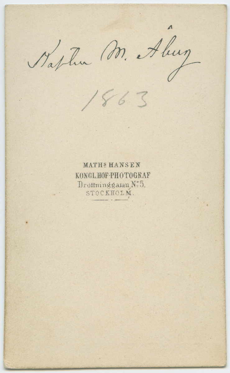 Porträtt på Kapten Malcolm Adolf Åberg, Jönköping. Född år 1824.