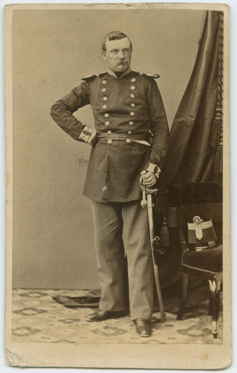 Porträtt på Kapten Adolf Malcolm Åberg född år 1824.