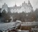 Kalmar slott vid östra vallen, där sydöstra och nordöstra tornet finns.