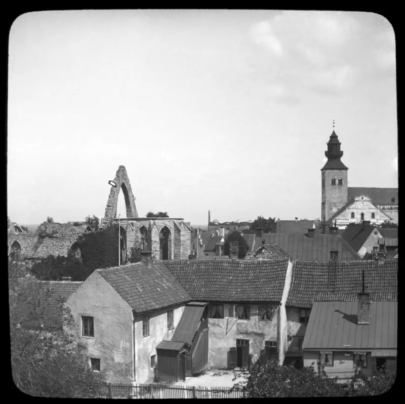 Utsikt över Visby omkring år 1900.
